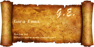 Gara Emma névjegykártya